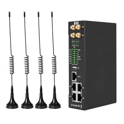 Industrial 4G Router Dual SIM Smart Router for Industrial with 1WAN+3LAN+2RS485+2DI+2DO Support Modbus Slave/MQTT